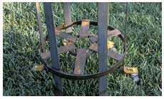 Detail of Kiosk on rubber casters